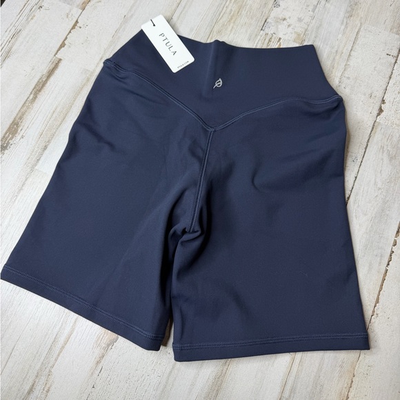 P'tula Pants - P'tula Deep Navy High-Waist Bike Shorts